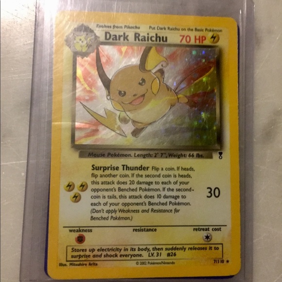 dark raichu pokemon card value Pokemon Dark Raichu 83/82 First Edition CGC 9 main image 1